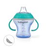 BabyOno itatópohár - csöpögésmentes puha csőrrel 3hó 180ml türkiz 1456/01 baba kulacs