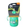 Tommee Tippee itatópohár - Superstar Training Straw Cup szívószálas 300ml 6hó zöld baba kulacs